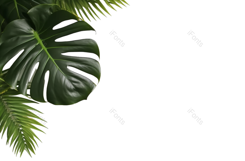 叶子图片,边框元素,装饰PNG,清新免抠素材